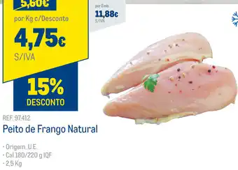 Makro Peito de Frango Natural 2,5kg promoção
