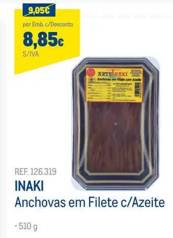Makro Inaki Anchovas em Filate c/ Azeite 510g promoção