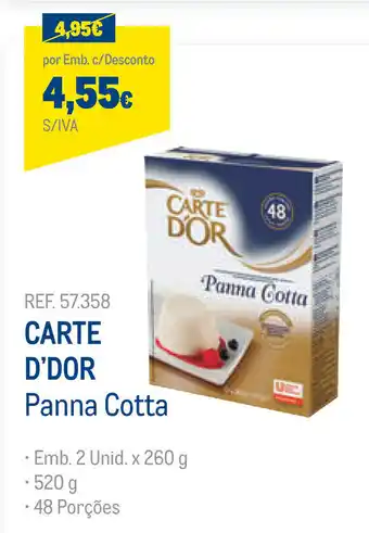 Makro Carte D'Or Panna Cotta 520g promoção