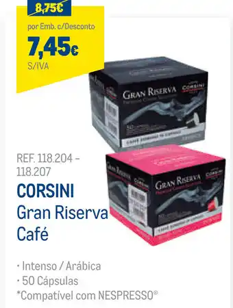 Makro Corsini Gran Riserva Café promoção