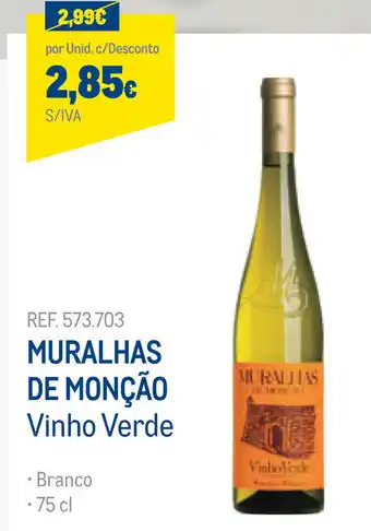 Makro Muralhas de Monção Vinho Verde 75cl promoção