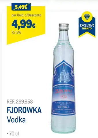 Makro Fjorowka Vodka 70cl promoção