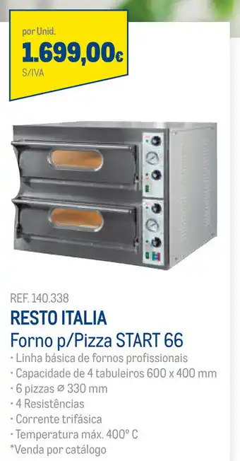 Makro Resto Italia Forno p/ Pizza Start 66 promoção