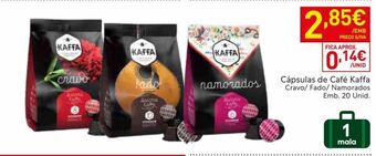Recheio Cápsulas de café kaffa promoção