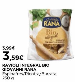 El Corte Inglés Ravioli rana promoção