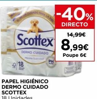 El Corte Inglés Papel higiênico scottex promoção