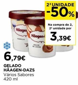 El Corte Inglés Gelados häagen-dazs promoção