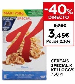 El Corte Inglés Cereais kellogg's promoção