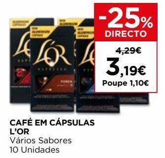 El Corte Inglés Cápsulas de café l'or promoção
