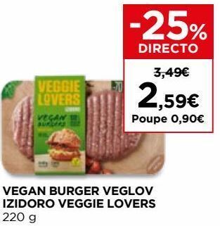 El Corte Inglés Hamburguer vegetal izidoro promoção