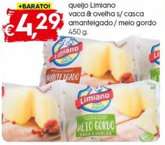 Bolama Queijo Limiano vaca & ovelha s/ casca Amanteigado/ meio Gordo 450g promoção