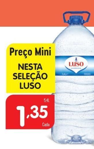 Minipreço Água luso promoção