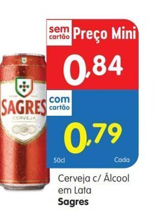 Minipreço Lata de cerveja sagres promoção
