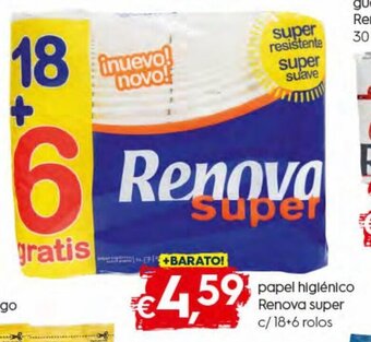 Bolama Papel Higienico Renova Super c/ 18-6 rolos promoção