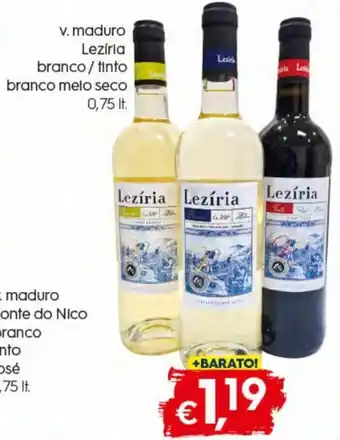 Bolama V.maduro Leziria Branco/ Tinto branco melo seco 0.75lt promoção
