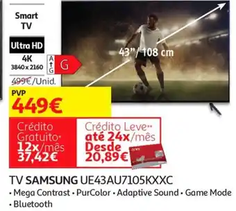 TV Samsung UE43AU7105KXXC