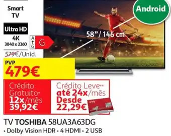 TV Toshiba 58U3A63DG