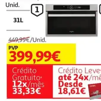 Microondas de Encaste Whirlpool AMW 731 IX