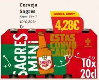 Cerveja Sagres 10*0,20Lt