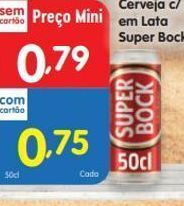Minipreço Lata de cerveja super bock promoção