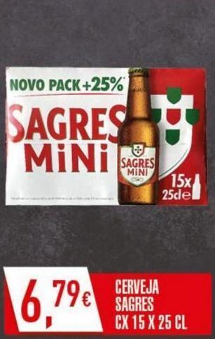 Cerveja sagres mini