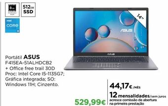 El Corte Inglés Notebook asus promoção