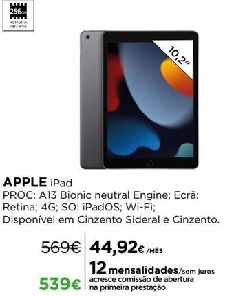 El Corte Inglés Ipad apple promoção