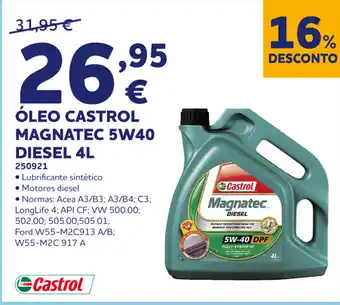 Norauto Óleo Castrol Magnatec 5W40 Diesel 4L promoção