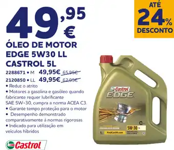 Óleo de Motor Edge 5W30 LL Castrol 5L