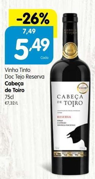 Minipreço Vinho tinto cabeça de toiro promoção