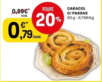 Intermarché Caracol c/ Passas 90g promoção
