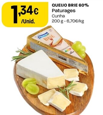 Intermarché Queijo Brie 60% Paturages 200g promoção
