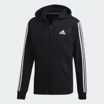 Adidas Casaco com capuz em moletão 3-stripes must haves promoção
