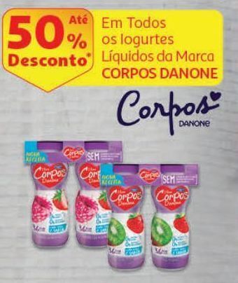 Auchan Iogurte líquido corpos danone promoção