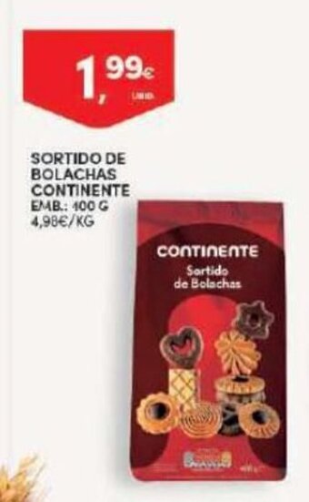 Continente Sortido de Bolachas Continente 400g promoção
