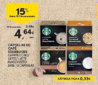 Continente Capsulas de Cafe Starbucks promoção