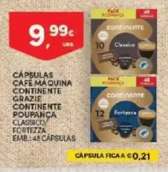 Continente Capsulas Cafe Maquina Continente Poupanca promoção