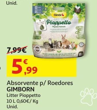 Auchan Absorvente roedores gimborn:litter pioppetto 10l promoção