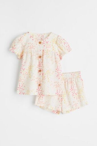 H&M Conjunto de 2 peças em algodão promoção