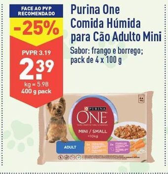 ALDI Ração para cães purinaone promoção
