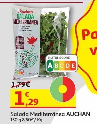 Auchan Salada mediterrânea auchan:150 g promoção