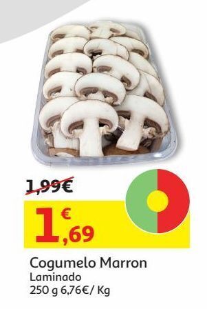 Auchan Cogumelo marron:laminado 250 g promoção