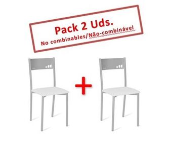 Pack 2 uds. cadeira de cozinha chip