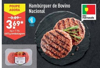 ALDI Hambúrguer bovino promoção