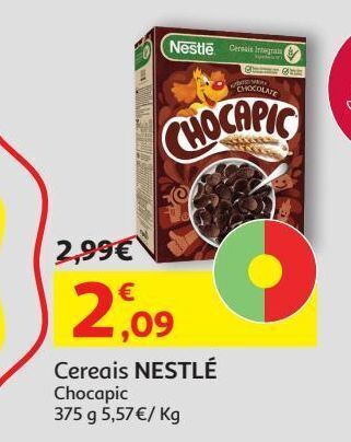 Auchan Cereais nestlé:chocapic 375 g promoção