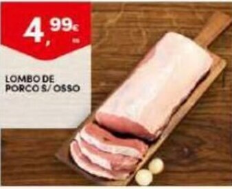 Continente Lombo de Porco s/ Osso 1kg promoção