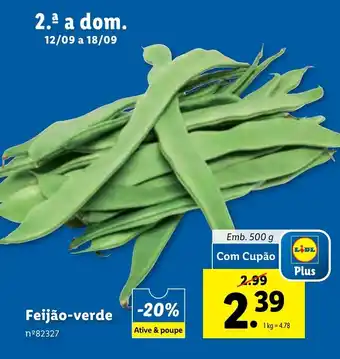 Lidl Feijao Verde 500g promoção