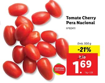 Lidl Tomate Cherry Pera Nacional promoção