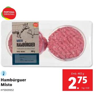 Lidl Hamburguer Misto promoção