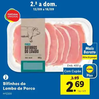 Lidl Bifinhos de Lombo de Porco promoção